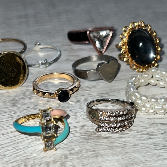 Jewelry | Multiple Gold Silver And Pearl Gem Rings Sizes 567 8 ...
